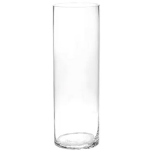 Zylinder Vase Ø 10cm x 30cm Glas Klar Krug, Töpferei, Vase, Glas, Zylinder