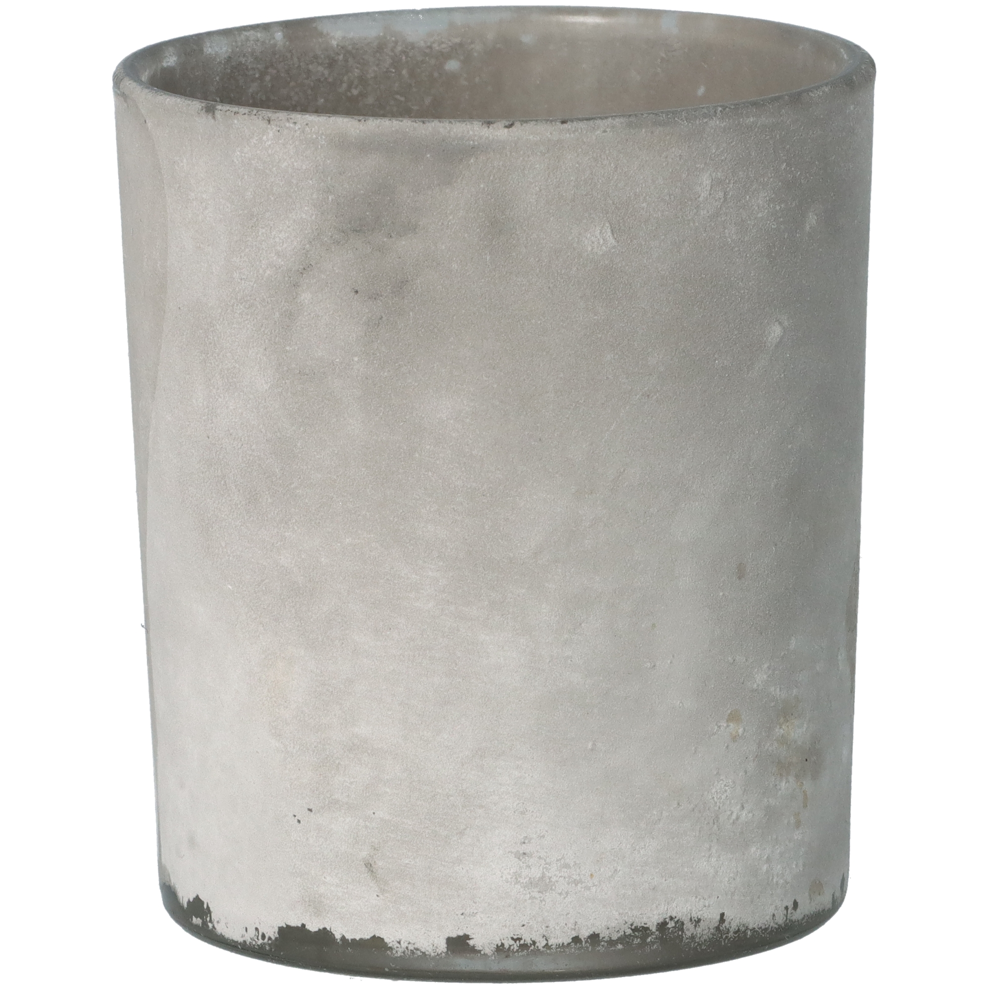 Zylinder Vase Ø 6,5cm x 8cm Glas Grau Zylinder, Pokal