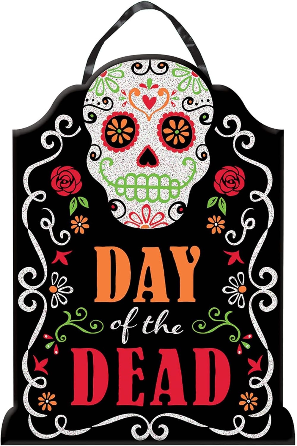Day of The Dead Schild mit Glitter-Schrift Tasche
