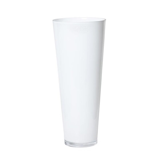Konisch Vase Ø 43cm x 18cm Glas Weiß Glas, Tasse, Töpferei, Vase, Shaker