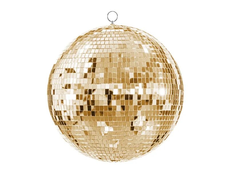 Discokugel 40 cm Gold Leuchter, Lampe, Kugel